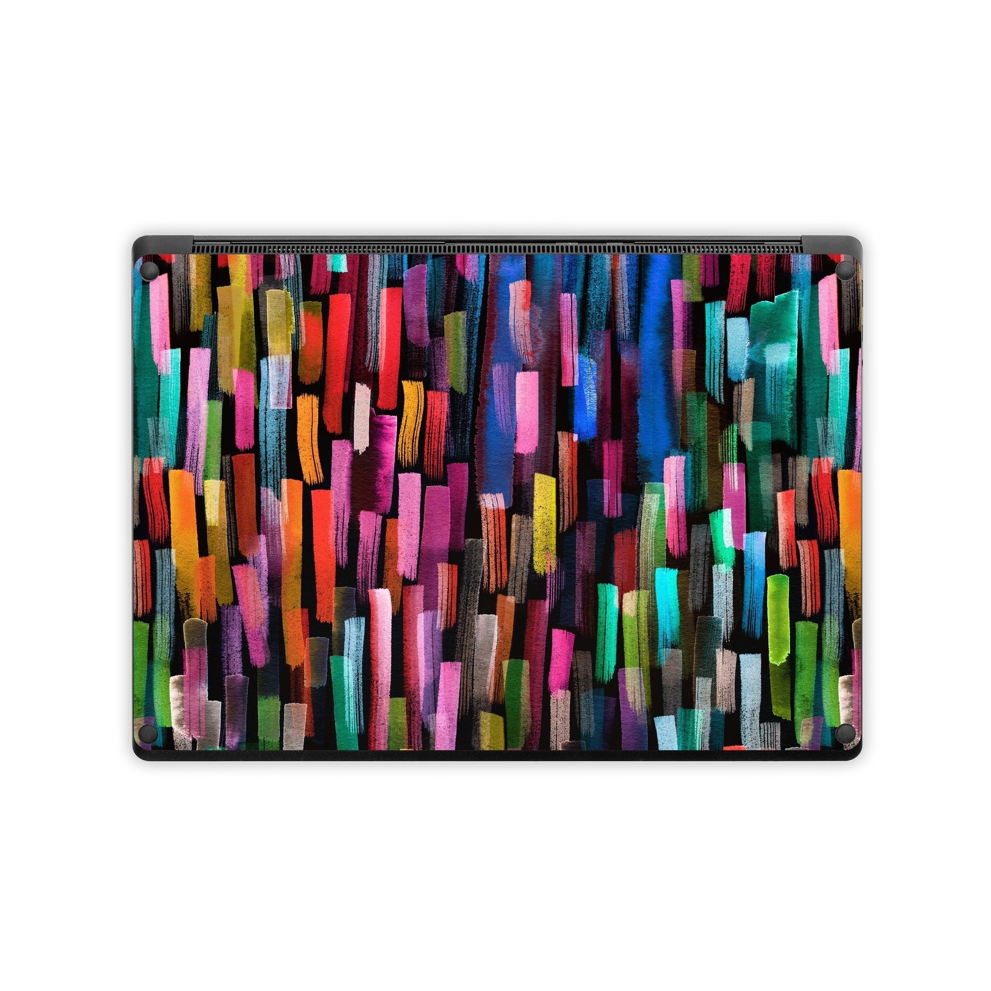 Colorful Brushstrokes Black - Microsoft Surface Laptop Skin