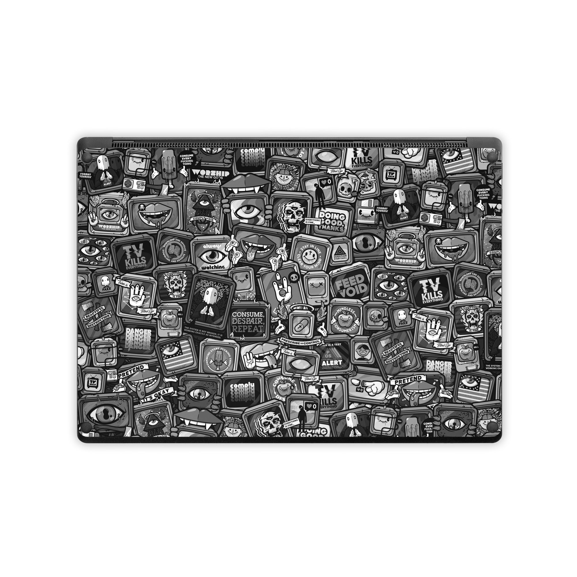 Distraction Tactic B&W - Microsoft Surface Laptop Skin