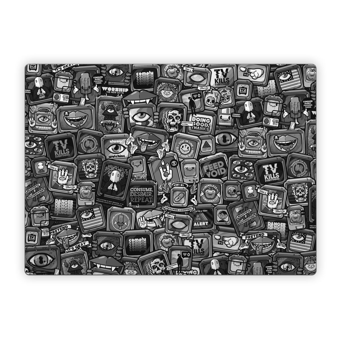 Distraction Tactic B&W - Microsoft Surface Laptop Skin