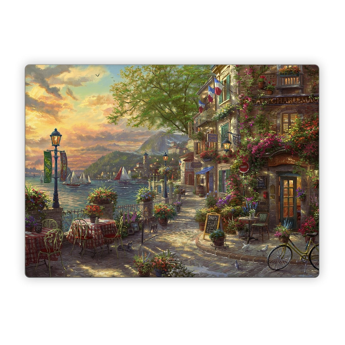 French Riviera Cafe - Microsoft Surface Laptop Skin