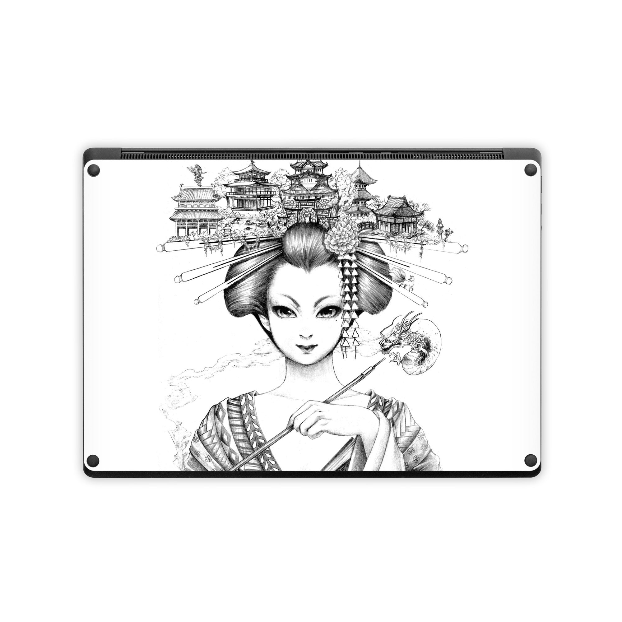 Geisha Sketch - Microsoft Surface Laptop Skin