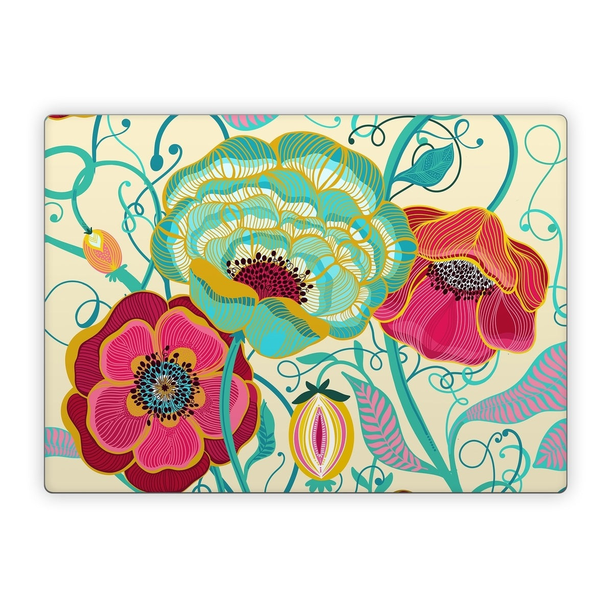 Golden Flowers - Microsoft Surface Laptop Skin