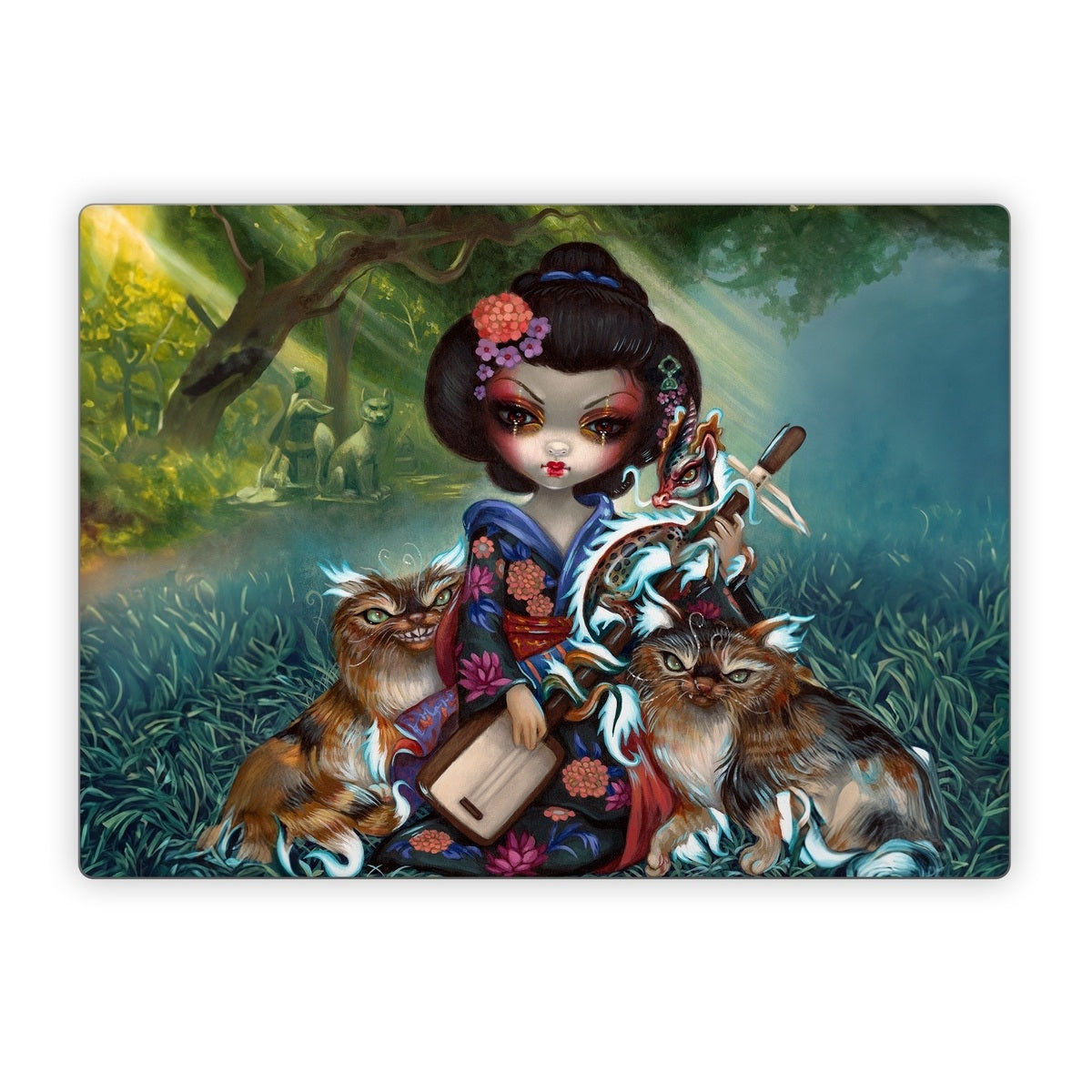 Kirin and Bakeneko - Microsoft Surface Laptop Skin