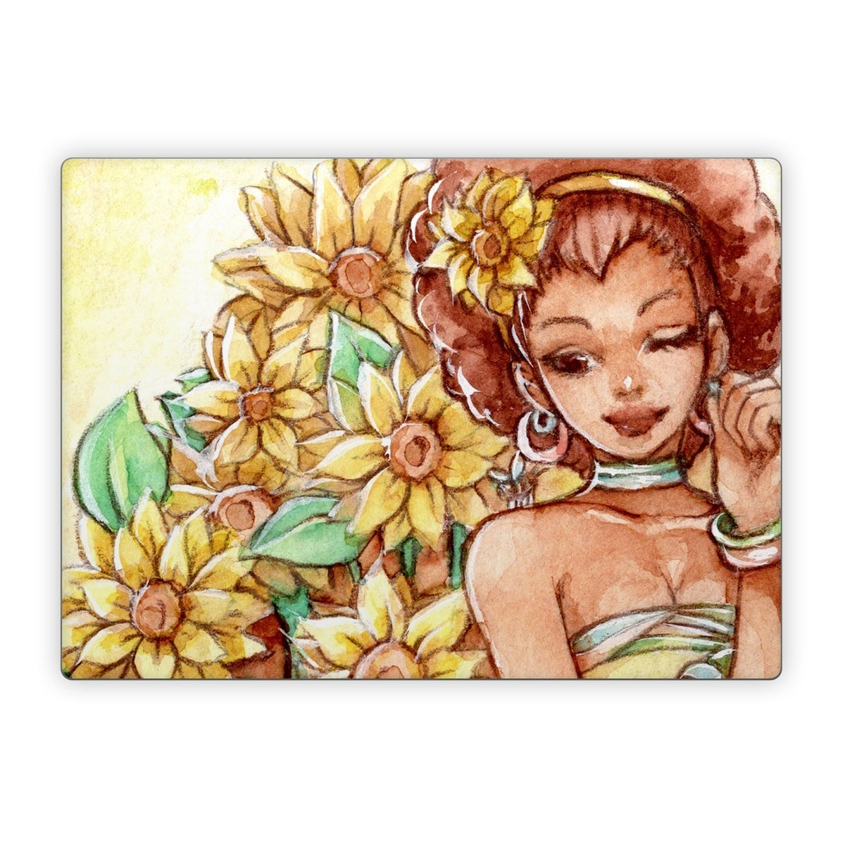 Lady Sunflower - Microsoft Surface Laptop Skin