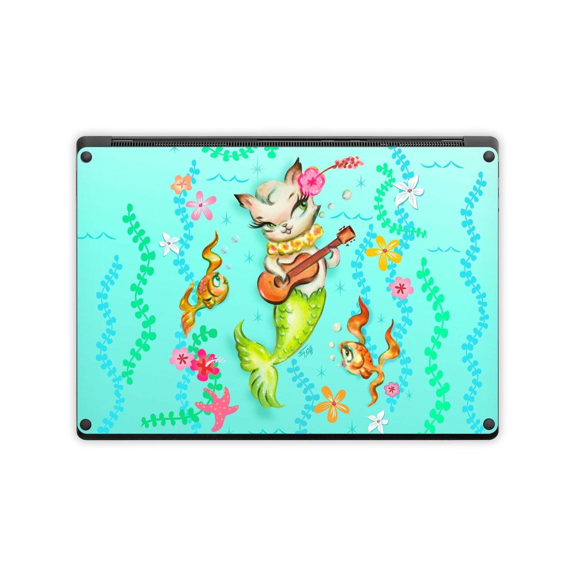 Merkitten with Ukelele - Microsoft Surface Laptop Skin