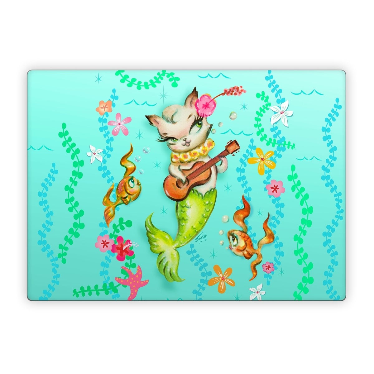 Merkitten with Ukelele - Microsoft Surface Laptop Skin