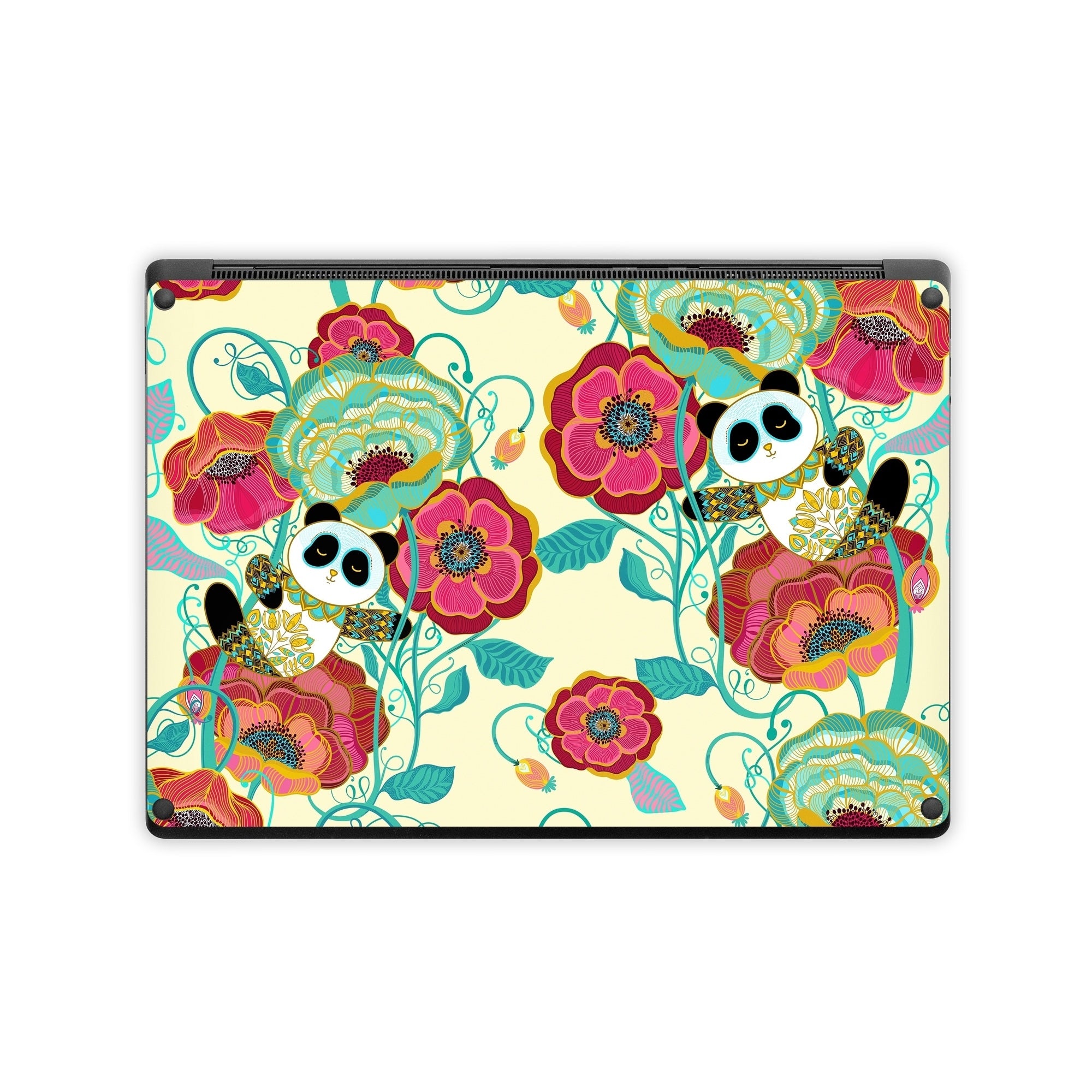 Panda Flowers - Microsoft Surface Laptop Skin