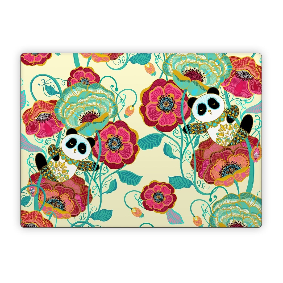 Panda Flowers - Microsoft Surface Laptop Skin