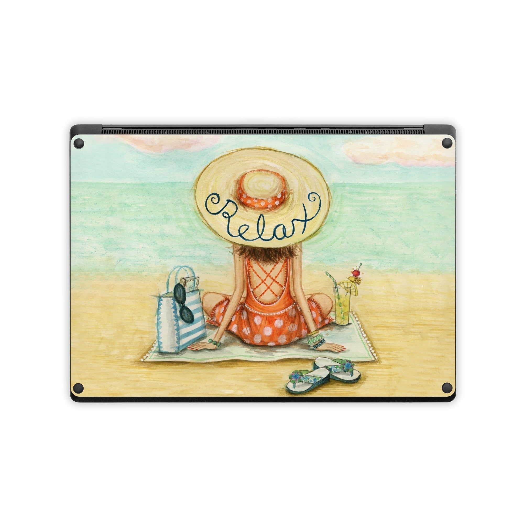 Relaxing on Beach - Microsoft Surface Laptop Skin