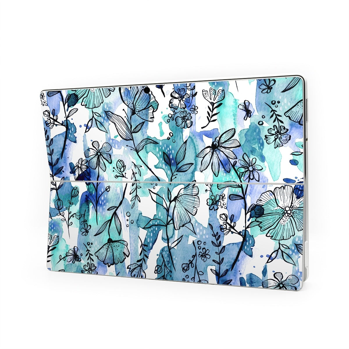 Blue Ink Floral - Microsoft Surface Pro Skin