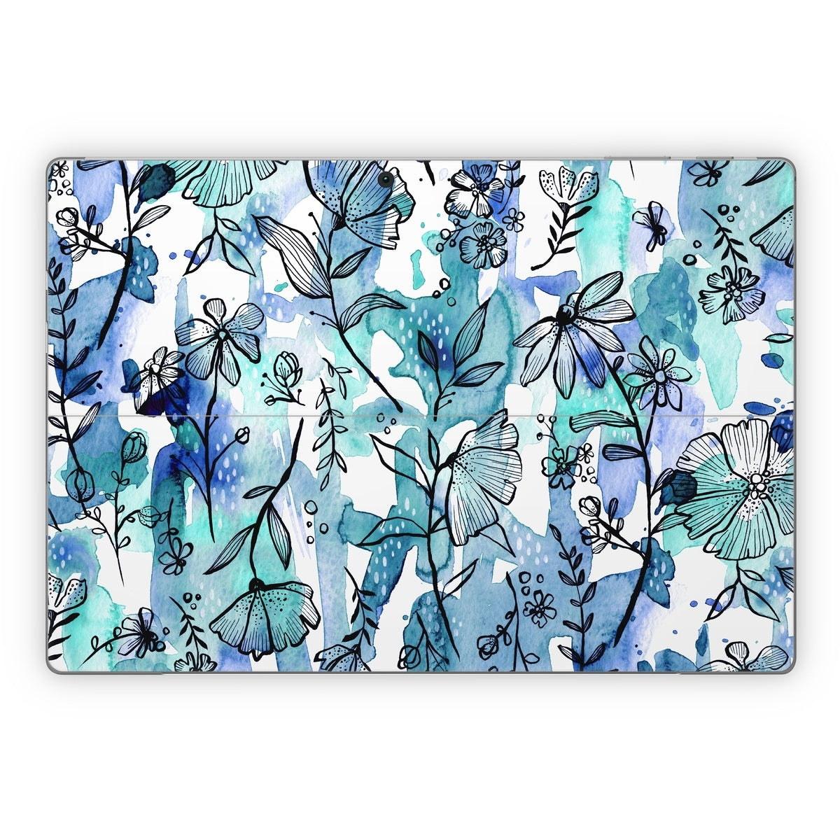 Blue Ink Floral - Microsoft Surface Pro Skin