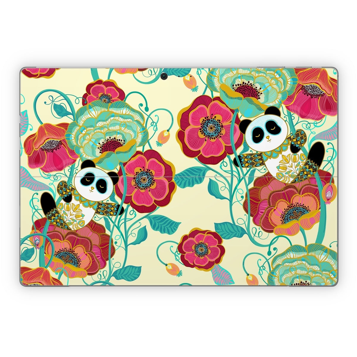 Panda Flowers - Microsoft Surface Pro Skin