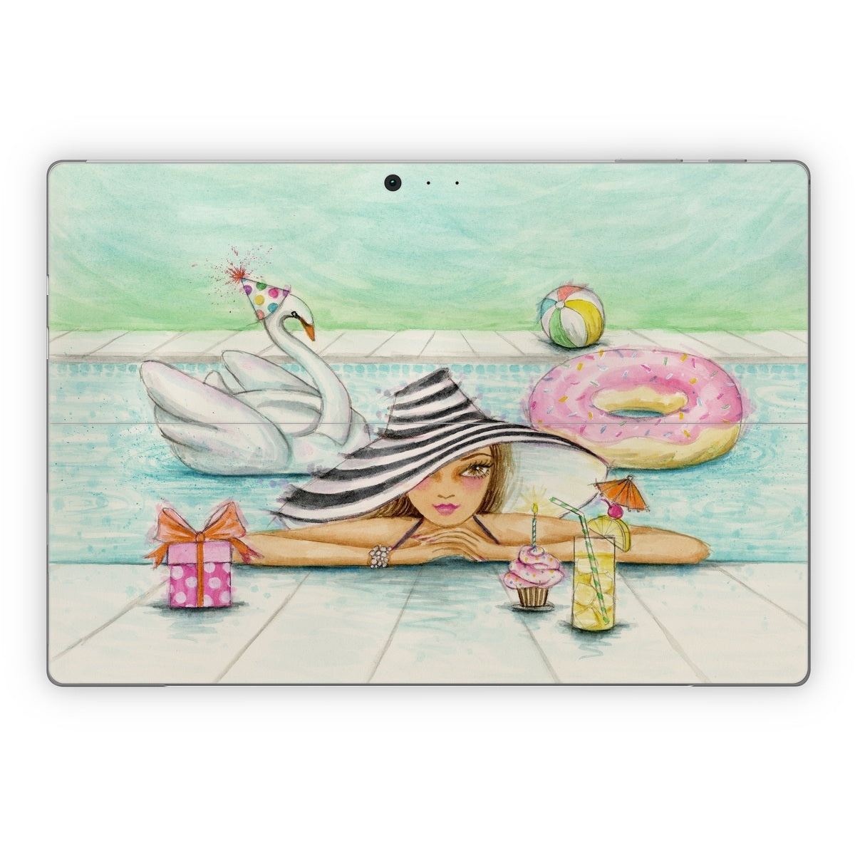 Delphine at the Pool Party - Microsoft Surface Pro Skin