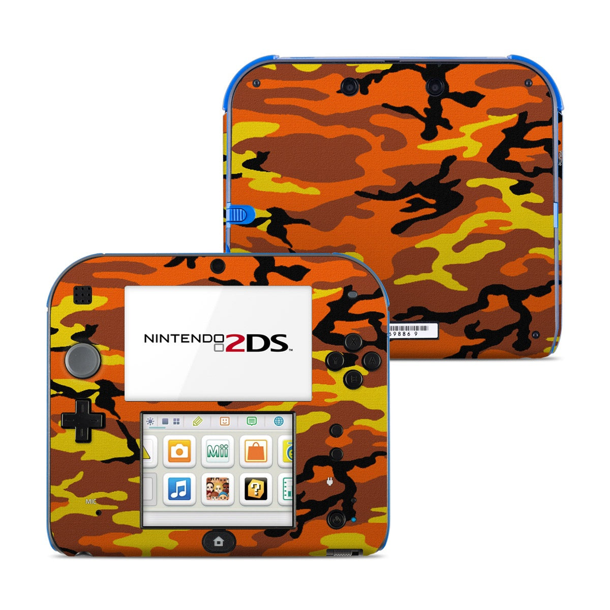 Orange Camo - Nintendo 2DS Skin