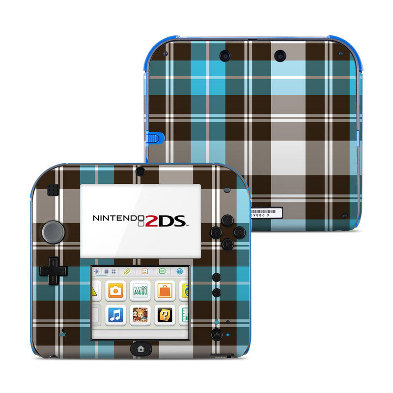 Turquoise Plaid - Nintendo 2DS Skin