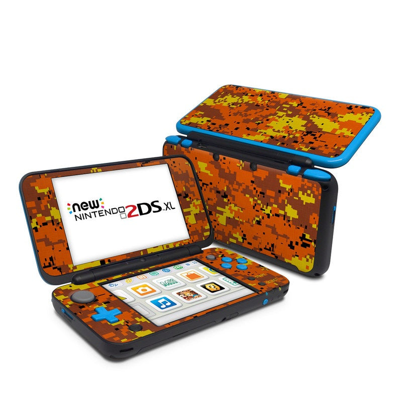 Digital Orange Camo - Nintendo 2DS XL Skin