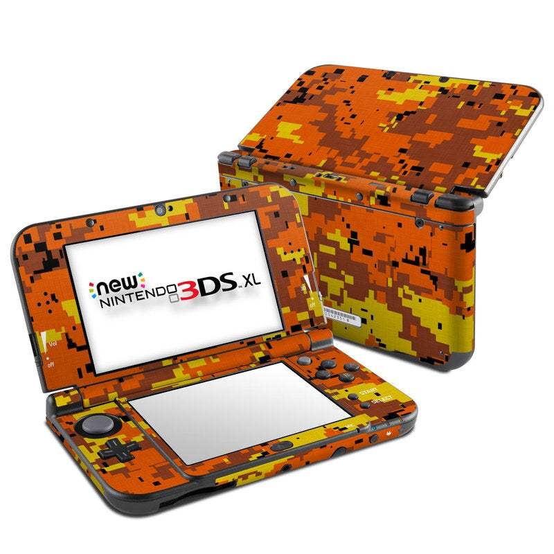 Digital Orange Camo - Nintendo New 3DS XL Skin