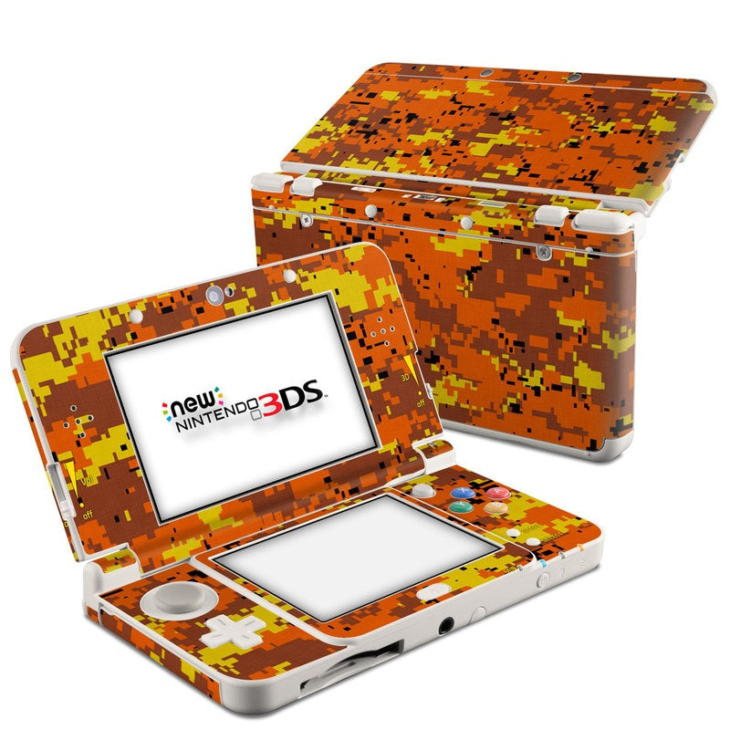 Digital Orange Camo - Nintendo 3DS 2015 Skin