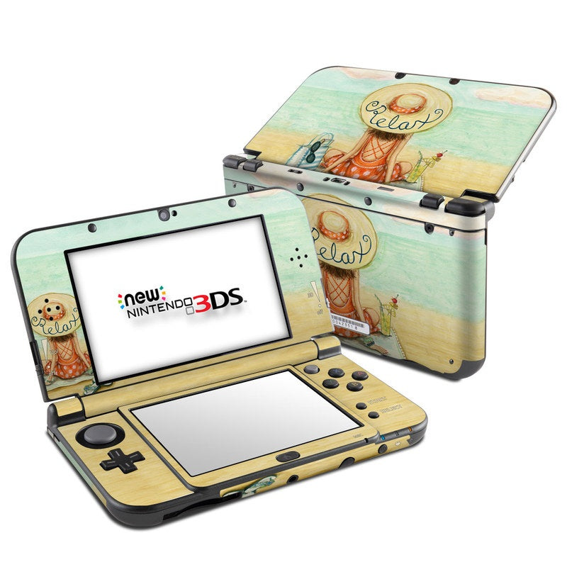 Relaxing on Beach - Nintendo 3DS LL Skin