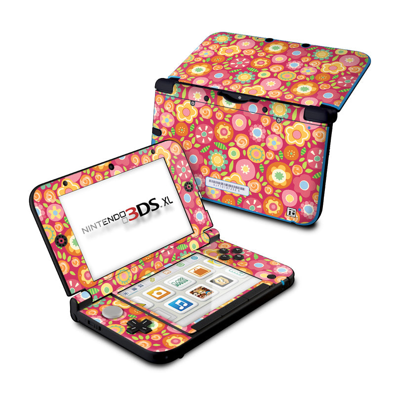 Flowers Squished - Nintendo 3DS XL Skin