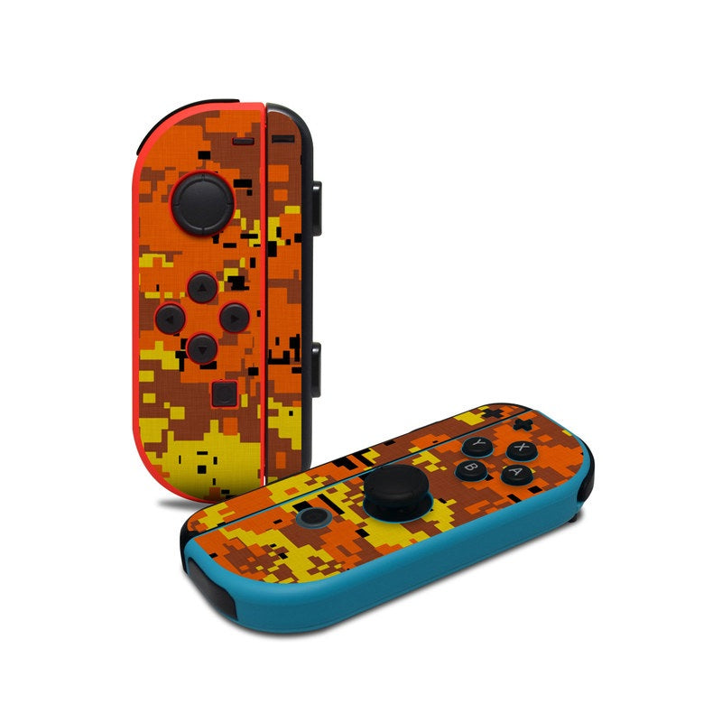 Digital Orange Camo - Nintendo Joy-Con Controller Skin