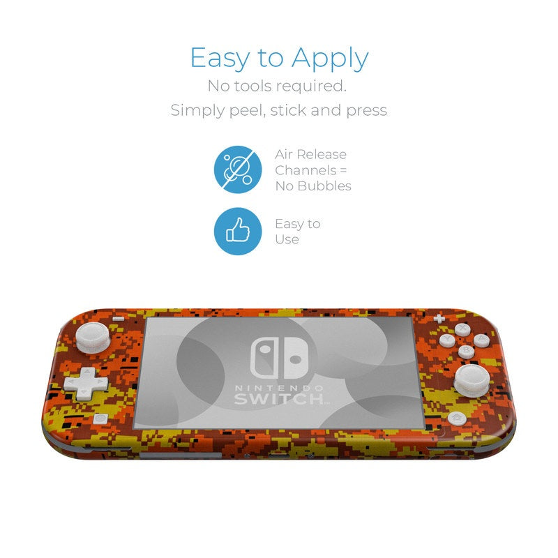 Digital Orange Camo - Nintendo Switch Lite Skin