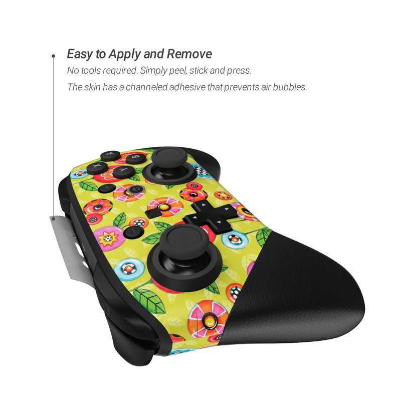 Button Flowers - Nintendo Switch Pro Controller Skin