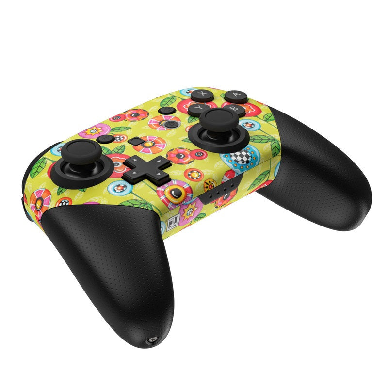 Button Flowers - Nintendo Switch Pro Controller Skin