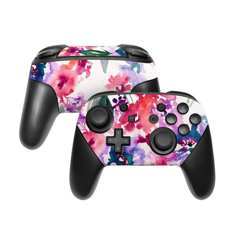 Blurred Flowers - Nintendo Switch Pro Controller Skin