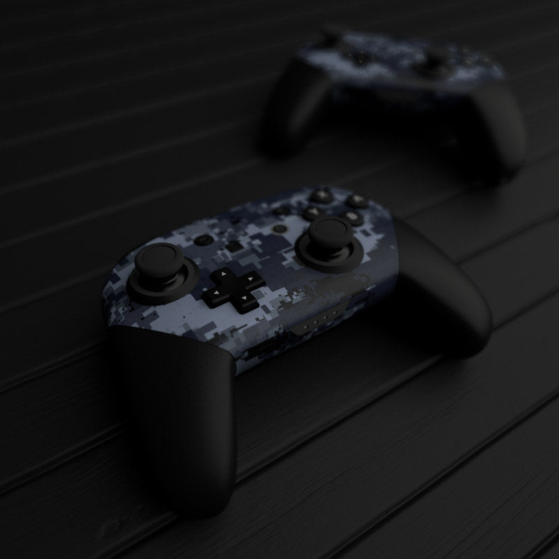 Digital Navy Camo - Nintendo Switch Pro Controller Skin