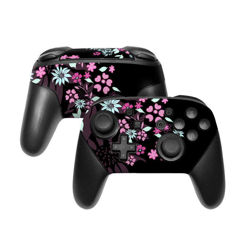 Dark Flowers - Nintendo Switch Pro Controller Skin