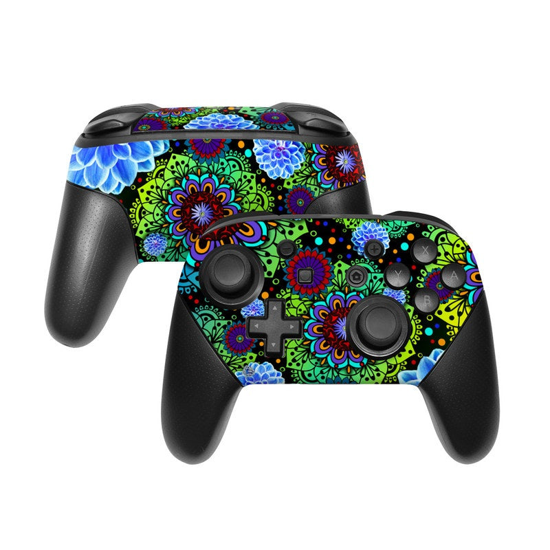 Funky Floratopia - Nintendo Switch Pro Controller Skin