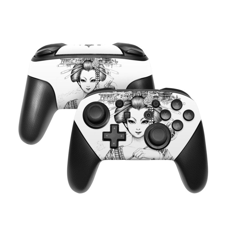 Geisha Sketch - Nintendo Switch Pro Controller Skin