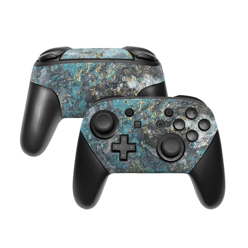 Gilded Glacier Marble - Nintendo Switch Pro Controller Skin