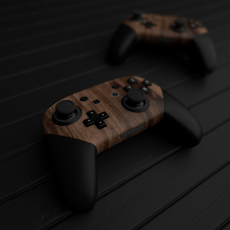 Stained Wood - Nintendo Switch Pro Controller Skin