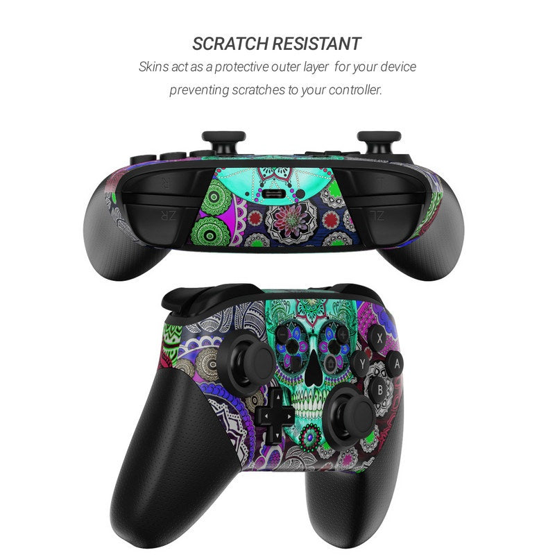 Sugar Skull Sombrero - Nintendo Switch Pro Controller Skin