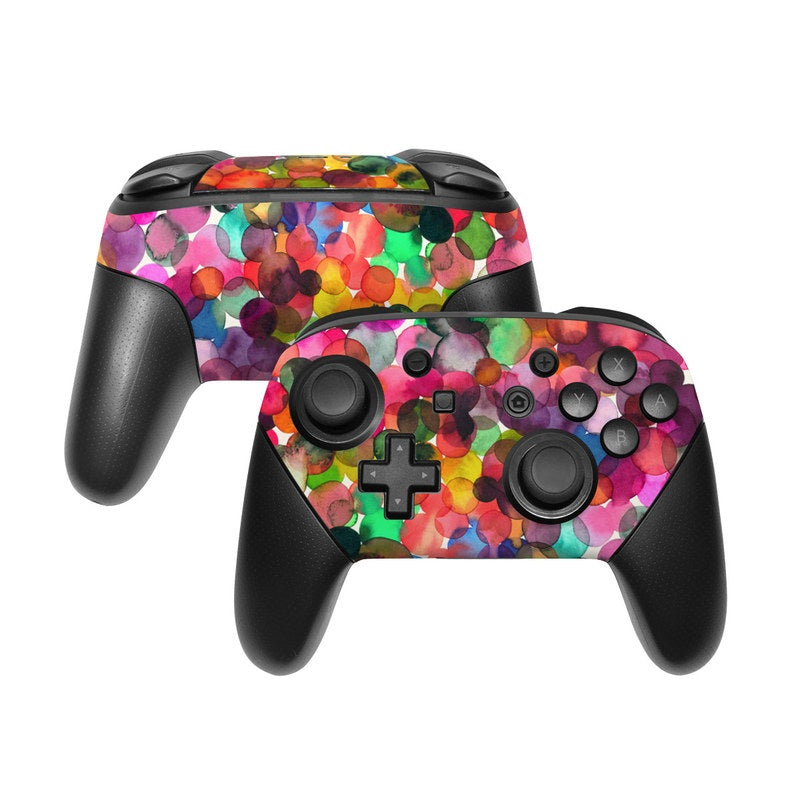 Watercolor Drops - Nintendo Switch Pro Controller Skin