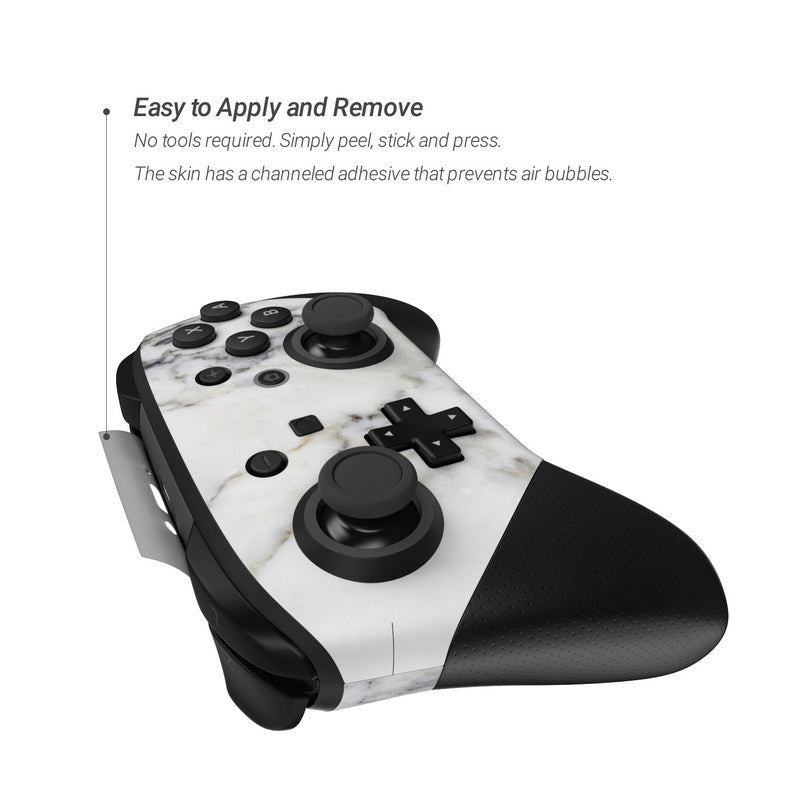 White Marble - Nintendo Switch Pro Controller Skin