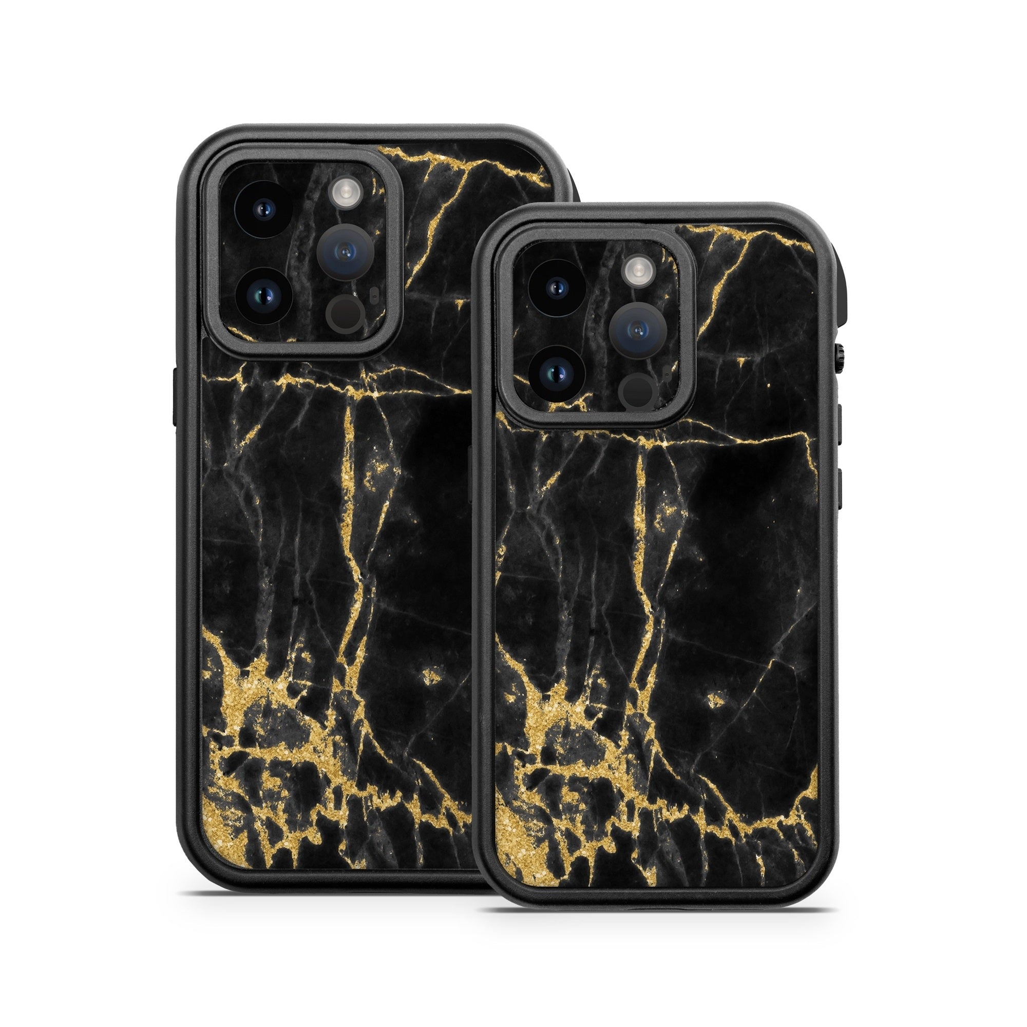 Black Gold Marble - Otterbox Fre iPhone 14 Case Skin