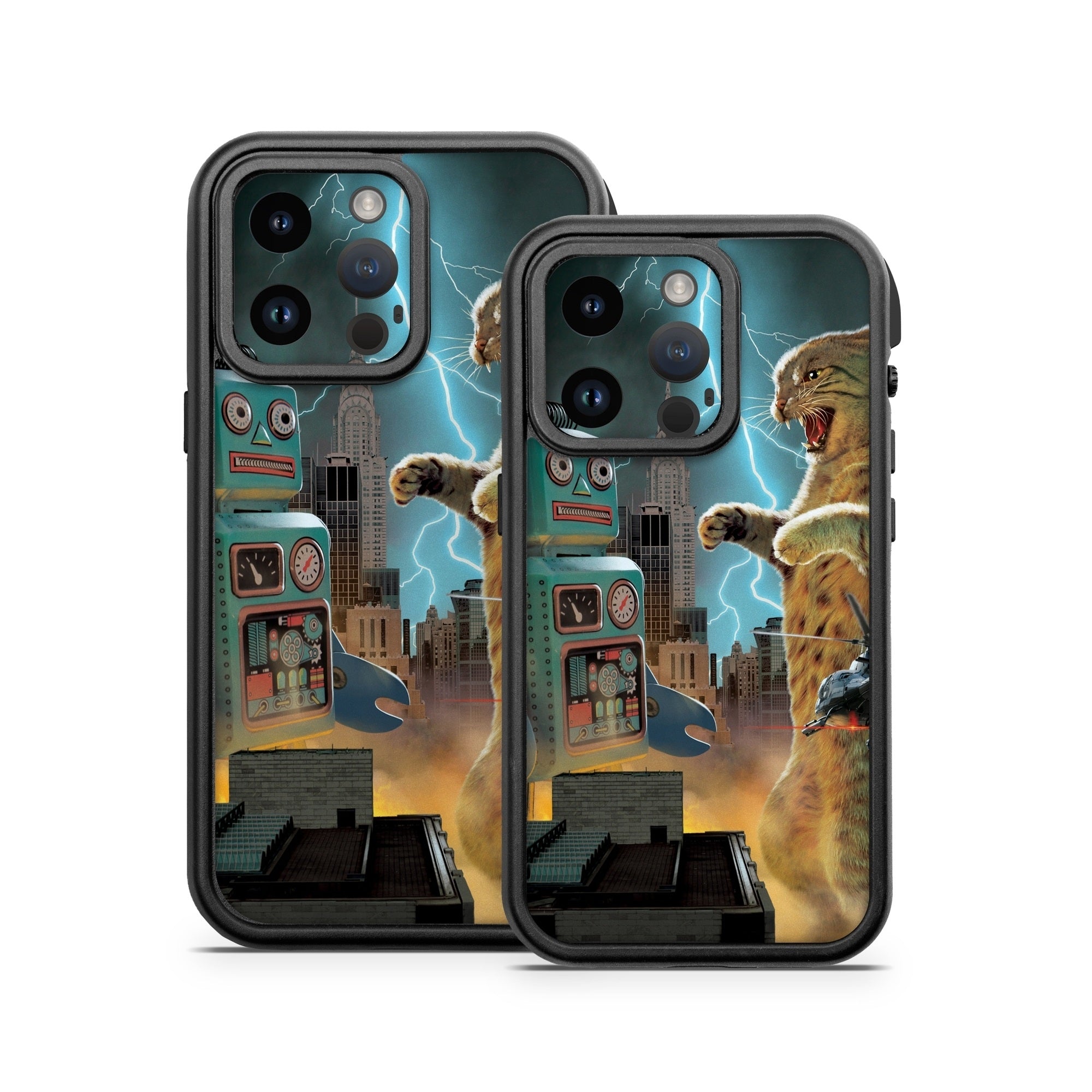 Catzilla Vs Robot - Otterbox Fre iPhone 14 Case Skin