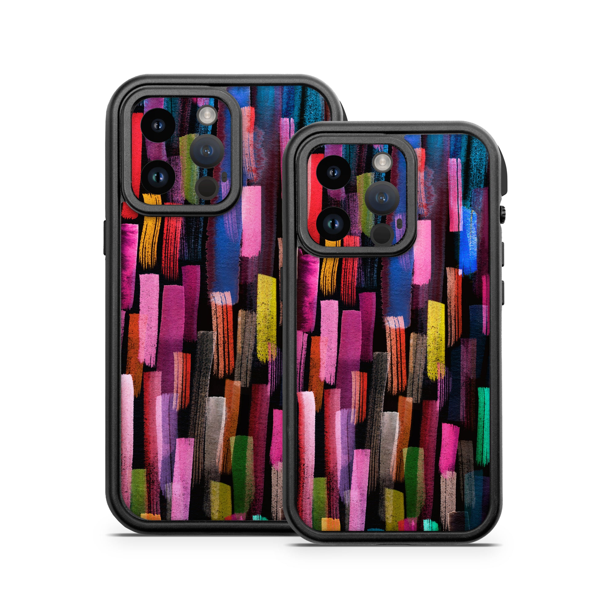 Colorful Brushstrokes Black - Otterbox Fre iPhone 14 Case Skin