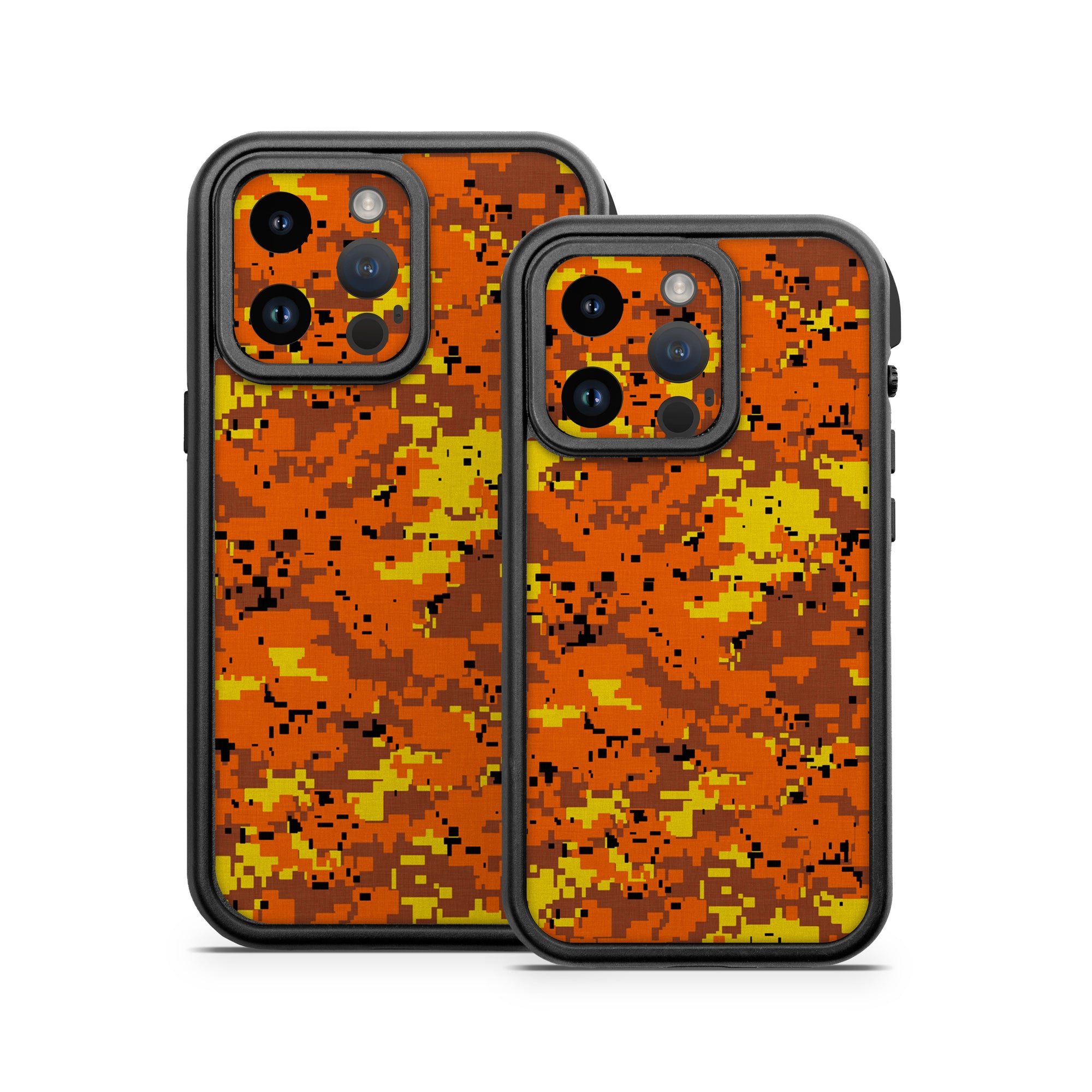 Digital Orange Camo - Otterbox Fre iPhone 14 Case Skin