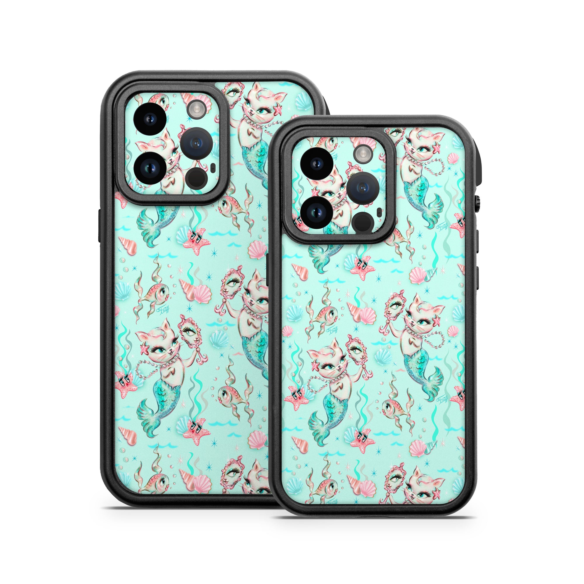 Merkittens with Pearls Aqua - Otterbox Fre iPhone 14 Case Skin