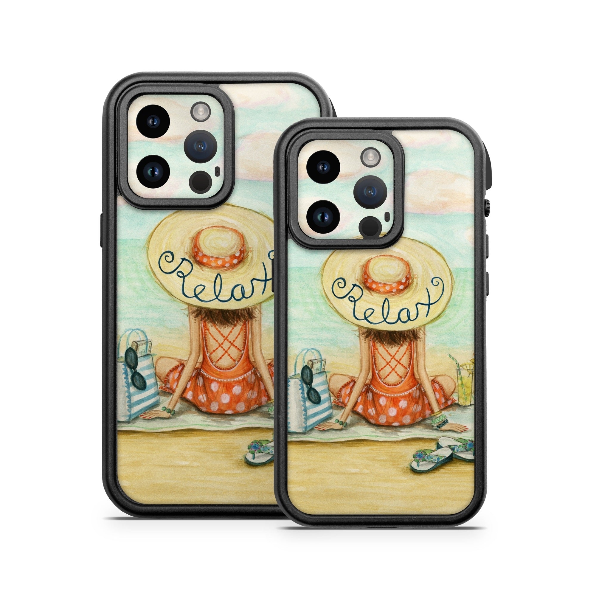 Relaxing on Beach - Otterbox Fre iPhone 14 Case Skin