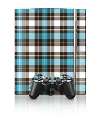 Turquoise Plaid - Sony PS3 Skin