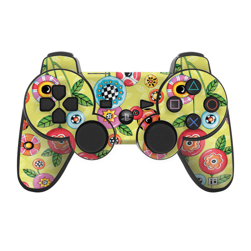 Button Flowers - Sony PS3 Controller Skin