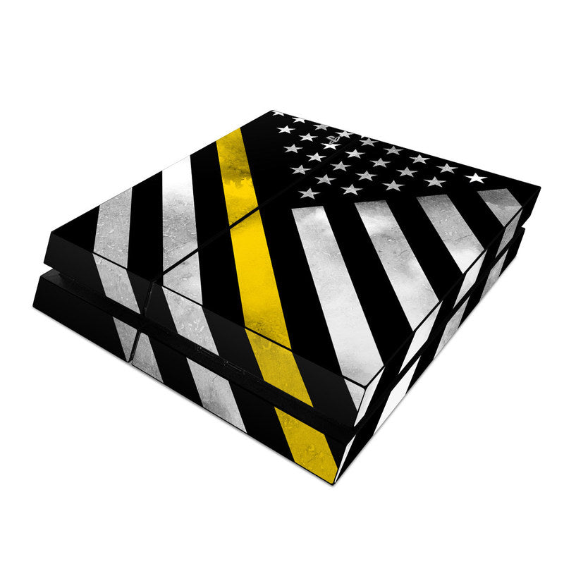 Thin Yellow Line Hero - Sony PS4 Skin