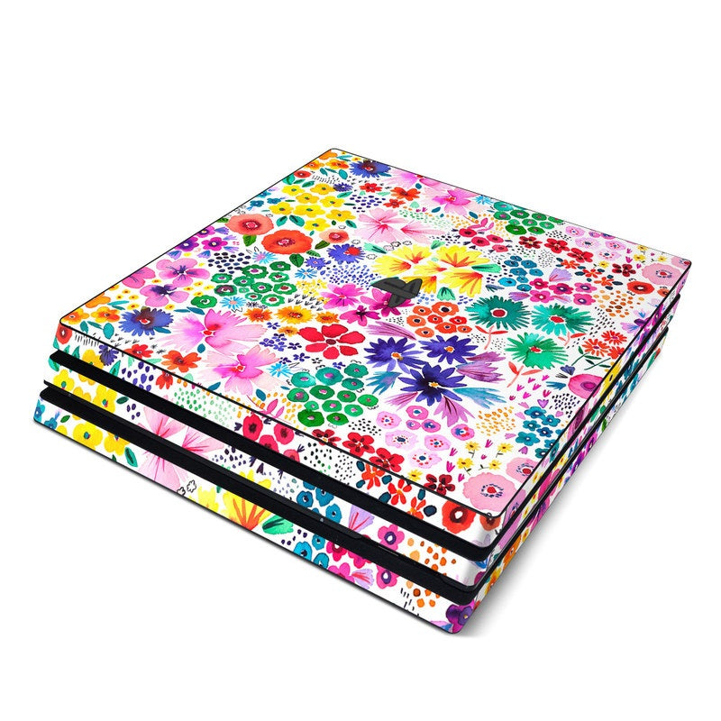 Artful Little Flowers - Sony PS4 Pro Skin