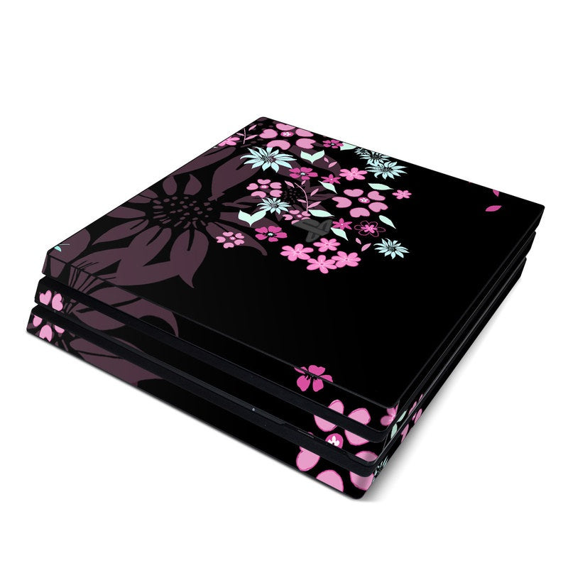 Dark Flowers - Sony PS4 Pro Skin