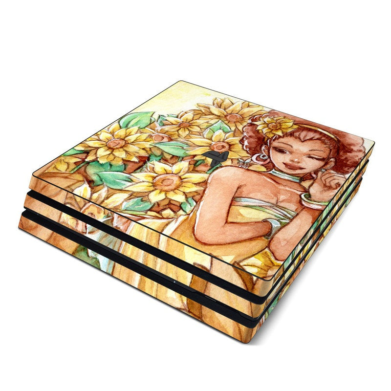 Lady Sunflower - Sony PS4 Pro Skin